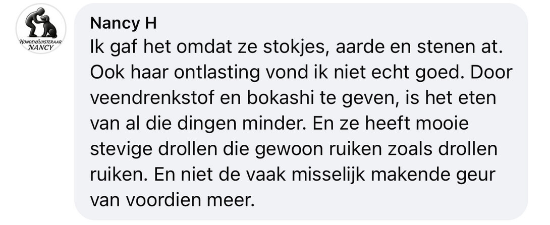 Bokashi veendrenk hond
