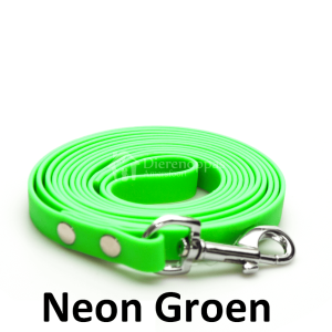 Biothane lijn riem 3 meter Neon groen