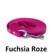 Biothane lijn riem 3 meter fuchsia roze