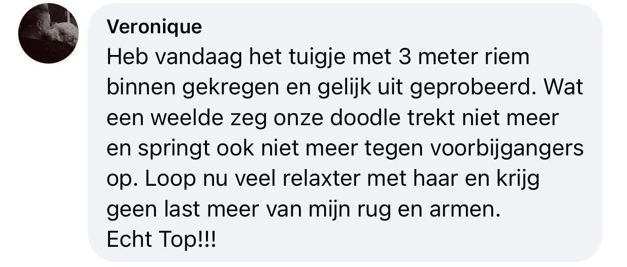 Ervaring Y-tuigje hond doodle trekt aan de riem