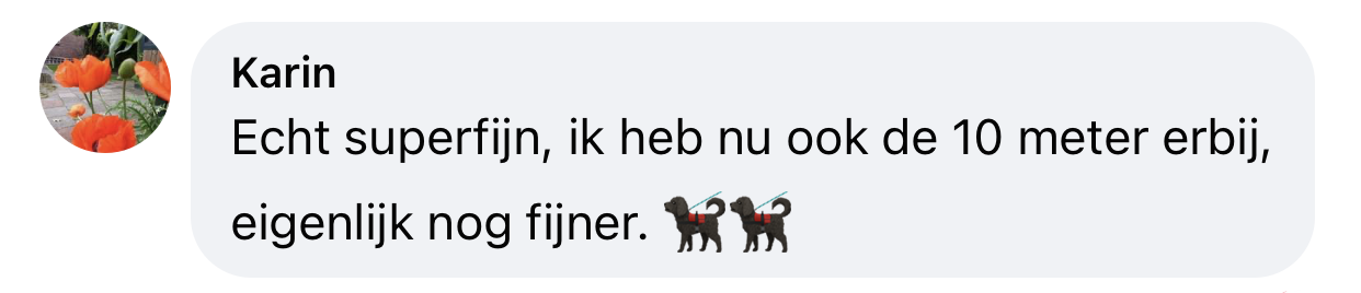 Ervaring biothane lange lijn hond 10 meter