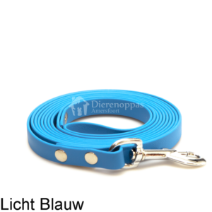 Lange biothane lijn 3 meter 3m riem trainingslijn looplijn geen leder leer voor hond lijn leiband speurlijn hondenriem kleur lichtblauw blauw