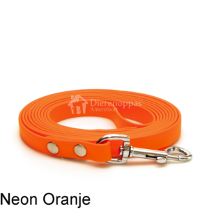 Lange biothane lijn 3 meter 3m riem trainingslijn looplijn geen leder leer voor hond lijn leiband speurlijn hondenriem kleur neon oranje