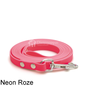 Lange biothane lijn 3 meter 3m riem trainingslijn looplijn geen leder leer voor hond lijn leiband speurlijn hondenriem kleur neon roze
