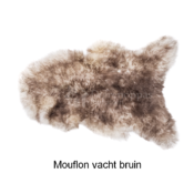 Mouflon Moeflon schapenvacht hondenmand hond puppy Sheepskin dog aanbieding vacht schaap groothandel bruin