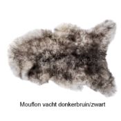 Prachtig echt Mouflon schapenvacht hond honden zwart