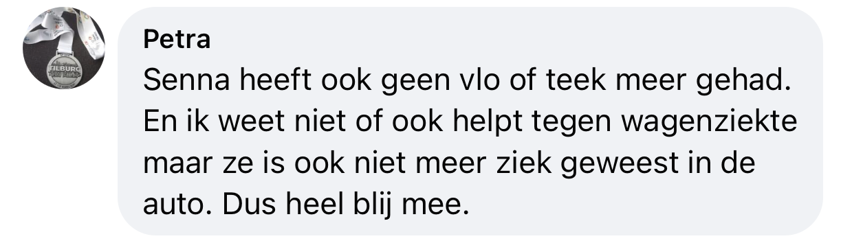 Ervaring positieve recensie klant anti tekenband hond