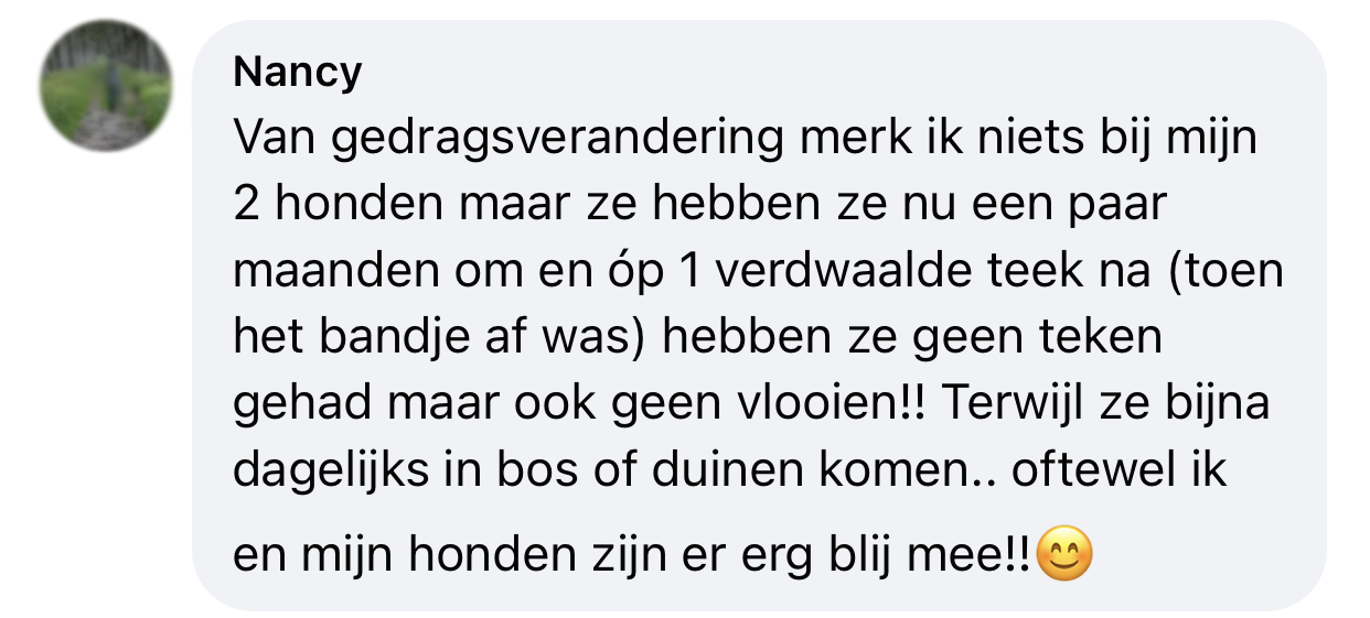 Geen teken meer door kralenketting anti-teek