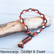 Natuurlijke anti tekenband hond EM-X keramiek keramische kralen teken vlooienband oranje