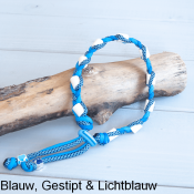 Natuurlijke anti-tekenband hond blauw