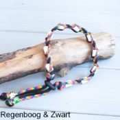 Natuurlijke anti-tekenband vlooienbandje tekenketting teken halsband hond kat puppy EM-X EMX keramiek EM kralen teken vlooien band werking ervaringen regenboog