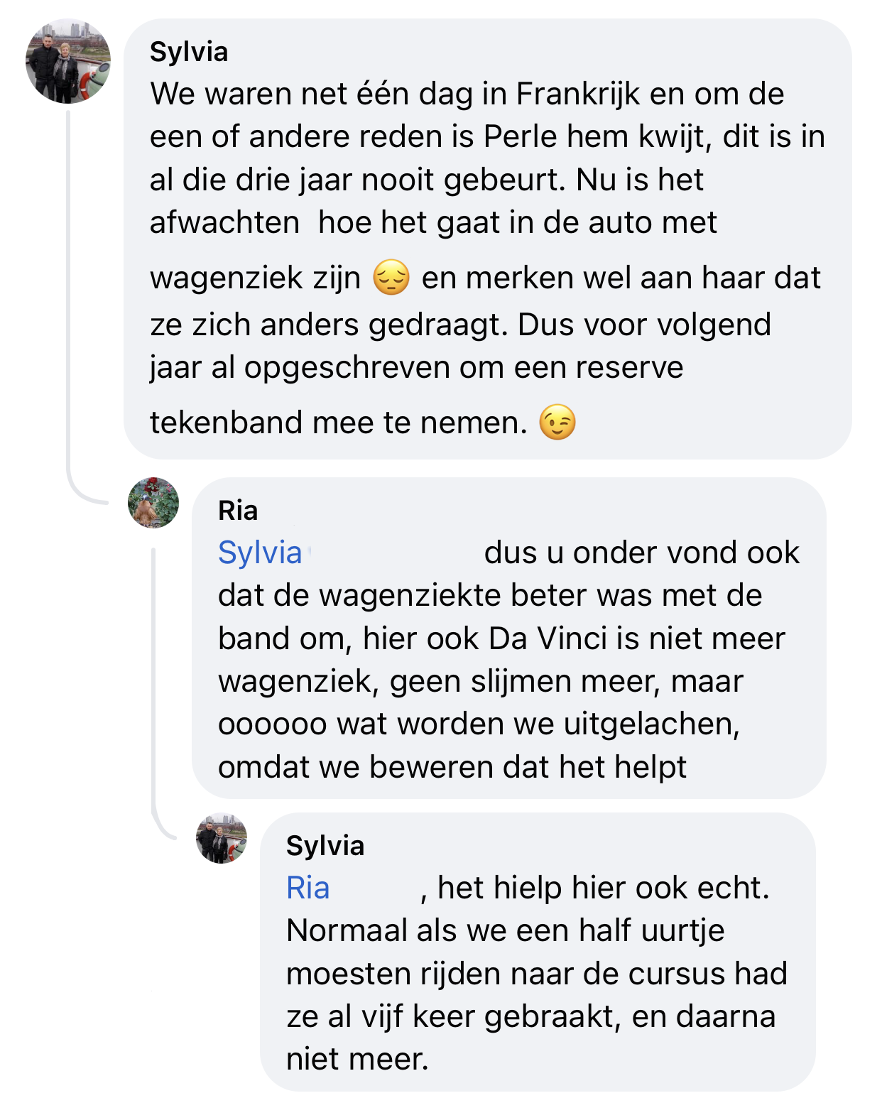 Recensie klant hond niet misselijk in auto