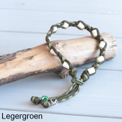 Tekenband hond legergroen