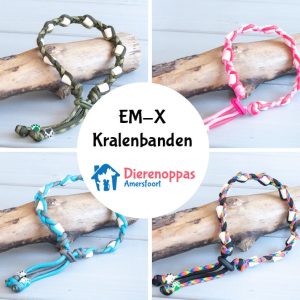 Tekenband hond natuurlijk EM EMX kralen kralenband kralenketting tekenketting