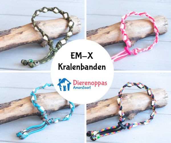 Tekenband hond natuurlijk EM EMX kralen kralenband kralenketting tekenketting