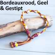 Tekenband hond vlooienband hond tekenketting anti-tekenband bordeauxrood geel