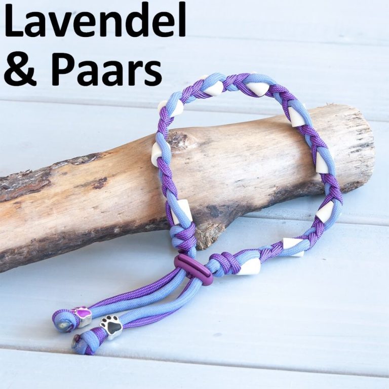 Natuurlijke AntiTekenband hond met EMX Keramische kralen