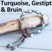 Tekenband hond vlooienband hond tekenketting anti-tekenband turquoise bruin