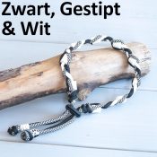 Tekenband hond vlooienband hond tekenketting anti-tekenband zwart wit