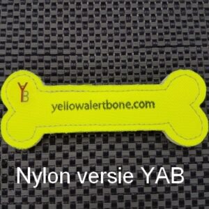 Yellow Alert Bone gele strik botje hond afstand geel lint kopen bestellen online ervaringen nylon