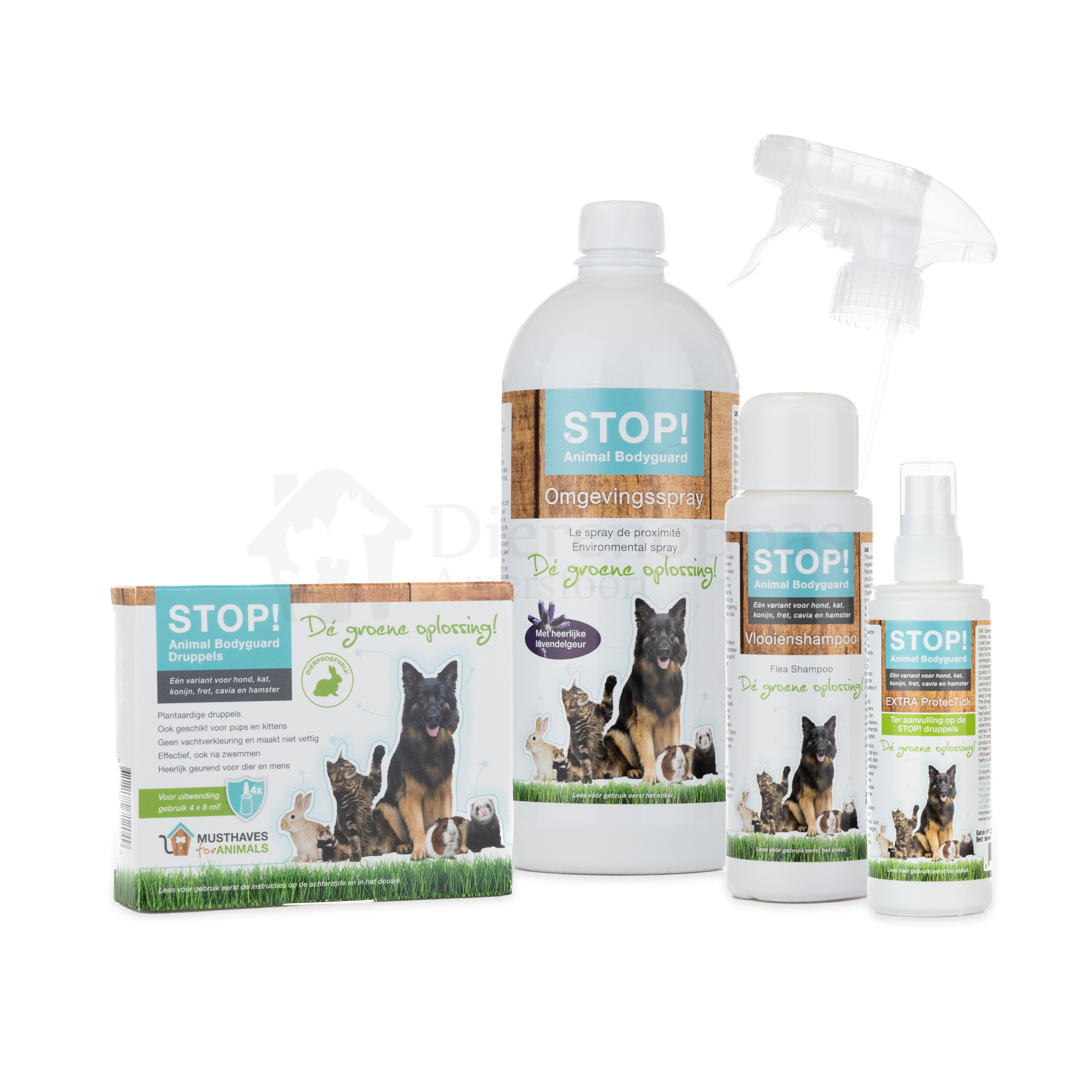 sla instinct bossen STOP! Natuurlijke Anti-Vlooienshampoo / Droogshampoo hond & kat