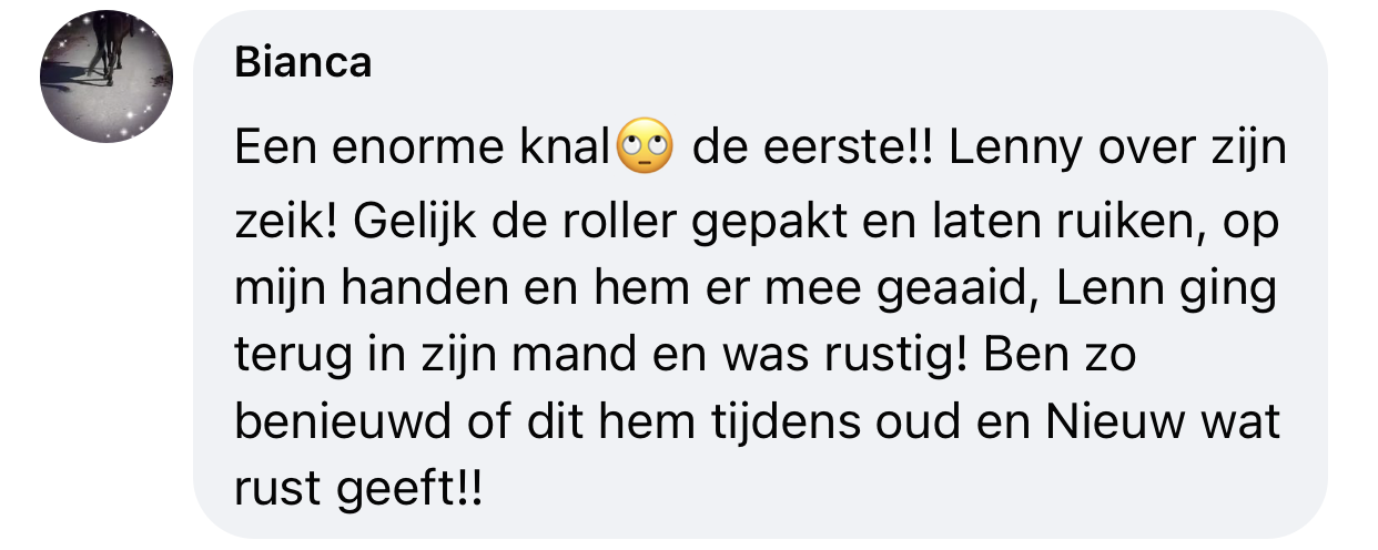 Ervaring vuurwerkroller hond