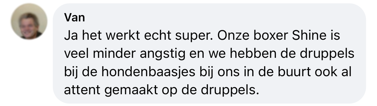 Minder angst en stress druppels hond