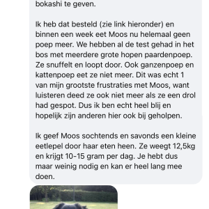 Probiotica hond ervaring poep eten