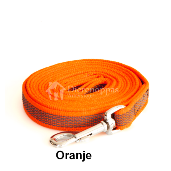 Wisedog Trainingslijn – 5 Meter – Oranje – Met Reflecterende Strips, Antislip Handvat En 360° Draaibare Haak – Voor Hondentraining, Wandelen, Camping En Speelgoed