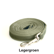 Lange Hondenriem hondenlijn riem lijn anti slip hond antislip rubber extra grip legergroen olijfgroen