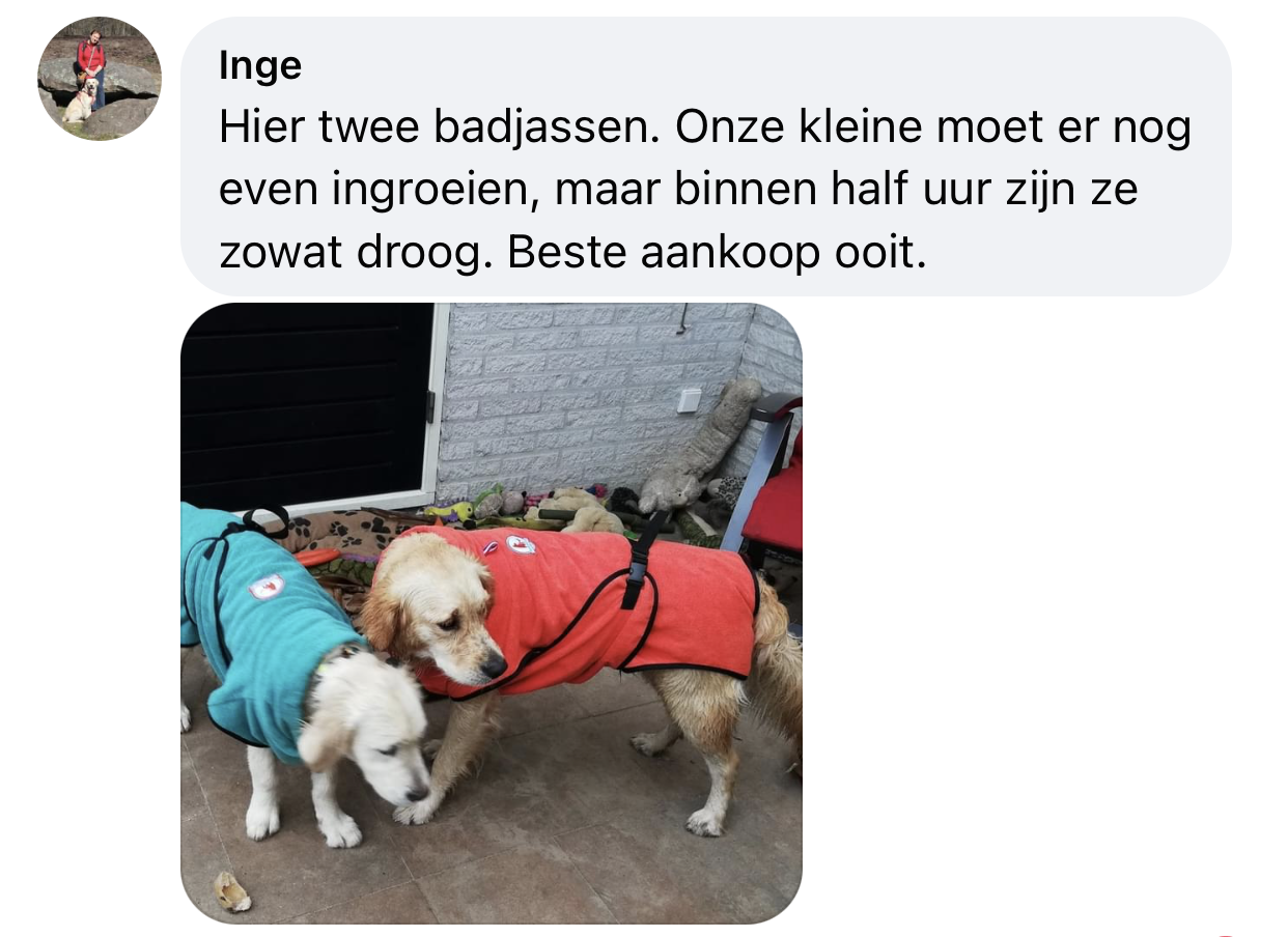 Badjas hond voor golden retriever