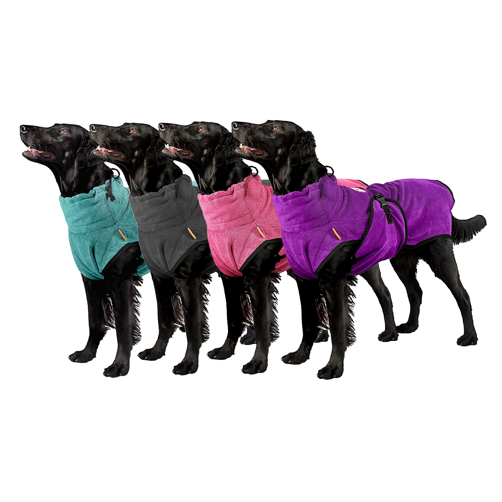 Beste hondenbadjas badjas voor honden hydrotherapie chillcoat superfurdogs van microvezel goedkoop aanbieding dierenwinkel