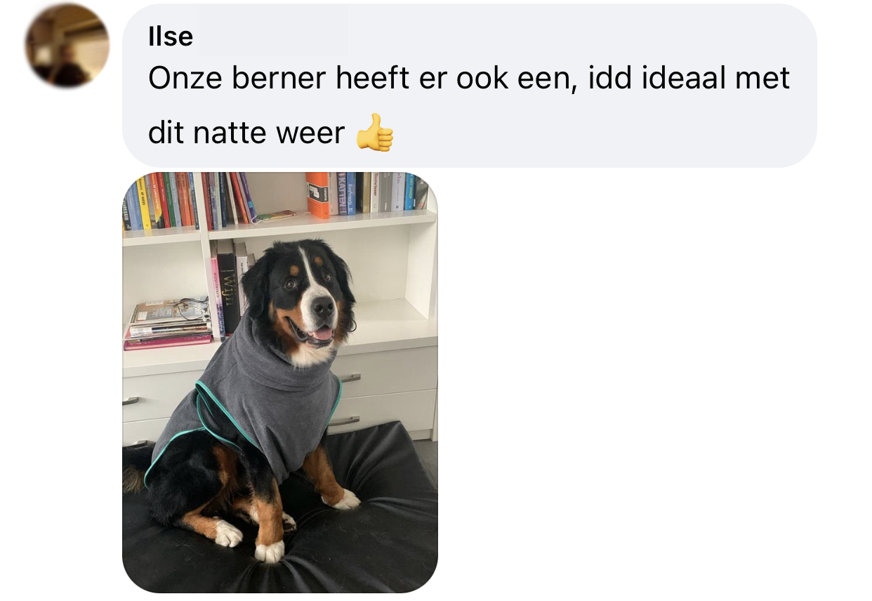 Hondenbadjas badjas hond aanbieding kopen ervaringen berner sennen hond