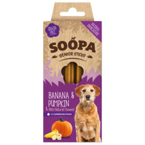 Soopa Sticks Banaan & pompoen senior oude honden dental sticks