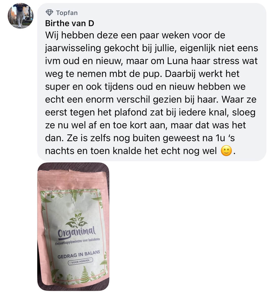 Ervaring review organimal gedrag in balans hond