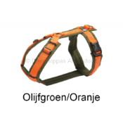 Gevoerd AnnyX Anny X tuig tuigje harnas hond puppy Anny-X fun kleur olijfgroen oranje FOAM gewatteerd fleece