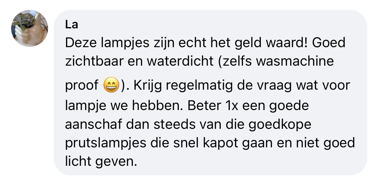 Lampje hond ervaring geld waard waterdicht gaat lang mee