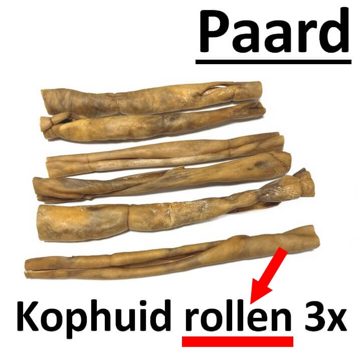 Paardenkophuid rollen extra stevig hondensnack tekst