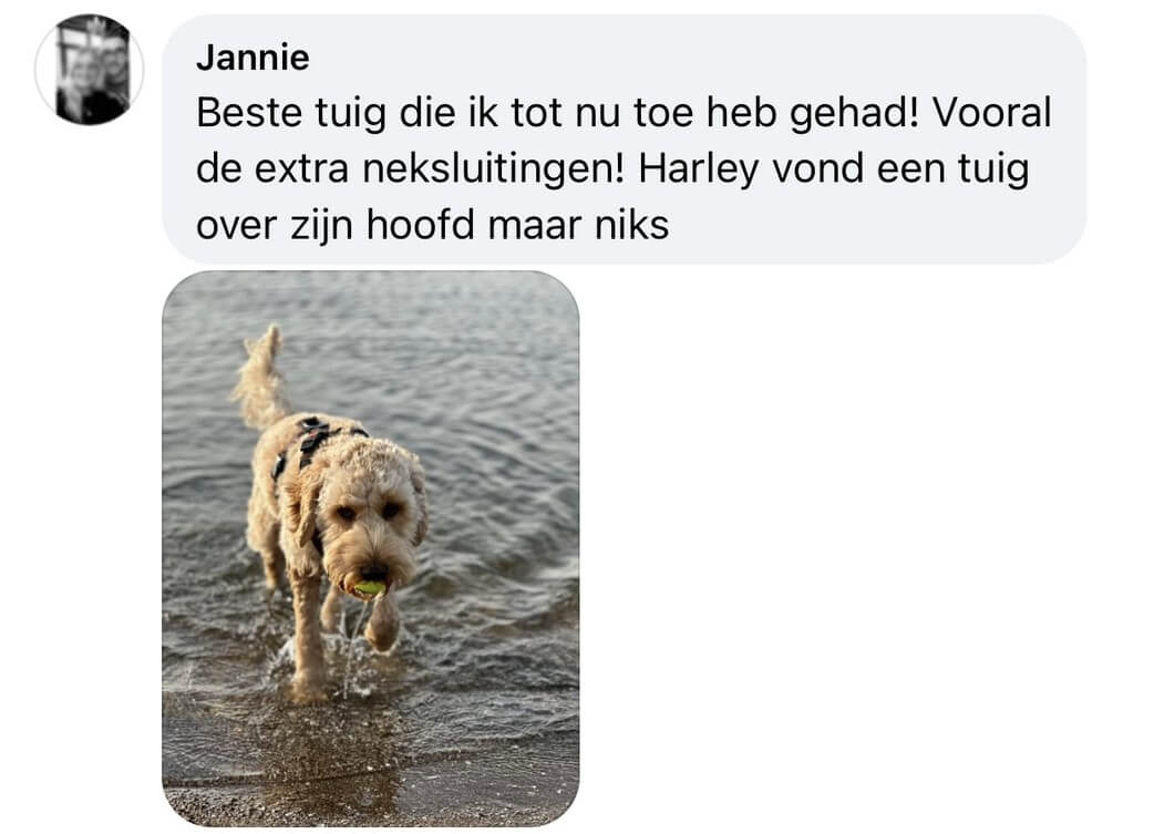 Harnas hond met neksluitingen kliksluiting nek