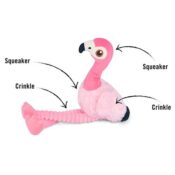 Play tropische vogels flamingo hondenspeelgoed knuffel