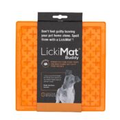 Lickimat buddy 20cm likmat voermat voerpuzzel hond kat likimat oranje orange