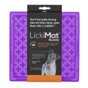 Lickimat buddy 20cm likmat voermat voerpuzzel hond kat likimat purple paars