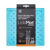 Lickimat buddy 20cm likmat voermat voerpuzzel hond kat likimat turquoise blauw