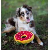 Donut rood zippypaws zippy paws knuffel speelgoed hond donutz