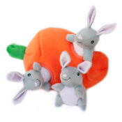 ZippyPaws Burrow - Bunny 'n Carrot wortel konijntjes knuffel hond puppy pasen