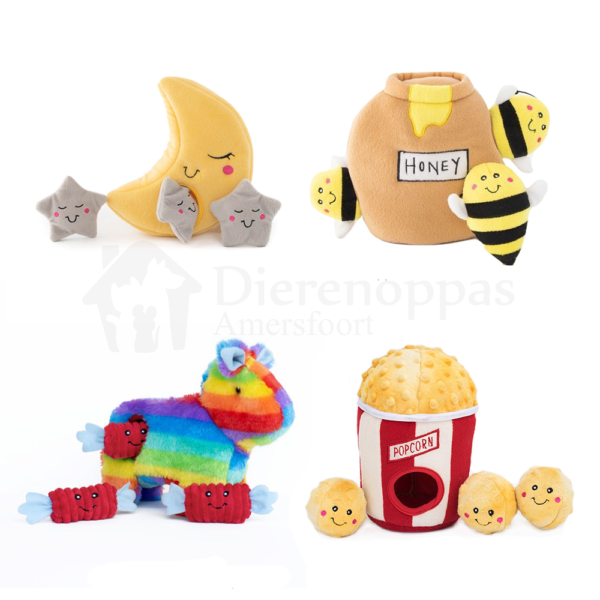 Zippypaws Burrows verstopknuffels verstop knuffels speeltje hond puppy instagram aanbieding korting popcorn