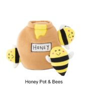 Zippypaws Zippy paws Honey bees honing bij knuffel hond honden