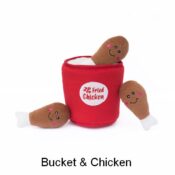 Zippypaws zippy paws Chicken Bucket kip met emmer verstopknuffel burrow hond puppy