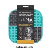 Lickimat Slomo likmat hond kat likimat turquoise blauw voermat