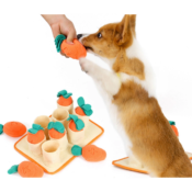 Snuffeldeken hond snuffelmat snuffel doek hersenwerk denkspel honden snuffelspel wortels